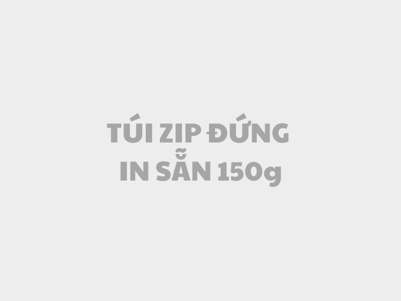 Túi zipper dạng đứng in ấn - 150g