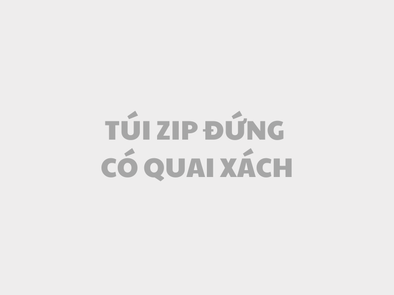 Túi zipper dạng đứng có quai xách